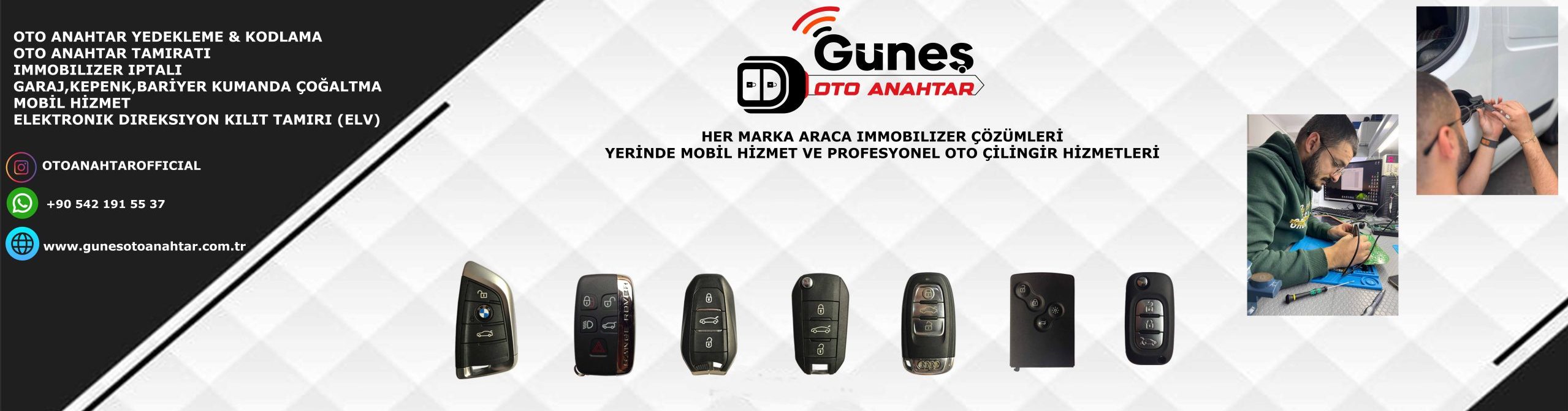 0542 191 55 37 Oto Anahtar & Oto Çilingir Kadıköy,Bostancı,Maltepe,Ataşehir,Ümraniye,Kartal