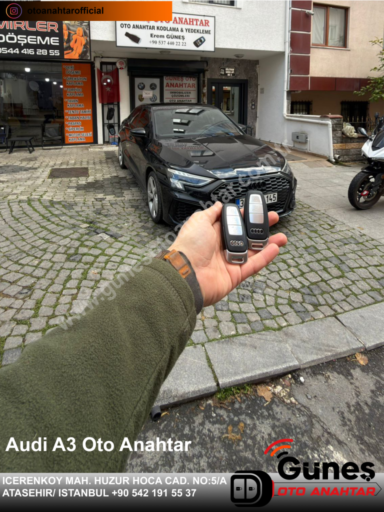 audi a3 oto anahtar
